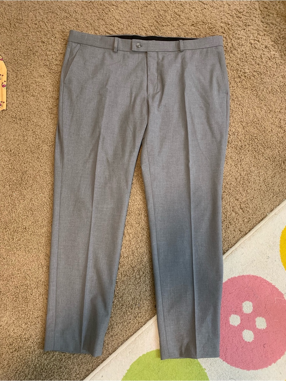 Egara Light Gray Dress Pants with Black Lining
